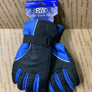 Rugged Wear Waterproof Men's Ski Gloves with Strap